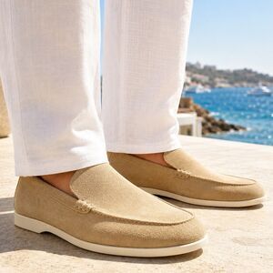 J Crew Venetian Loafers Mens Tan Suede Slip On Driving Casual Shoes Resort